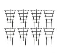 HEIBTENY Plant Support Trellis Grid, High-Quality PP Material, Stackable Design for Indoor Plants, Garden Climbing Vines, Tomato, Cucumber, Black, 6 Pieces(8pcs)