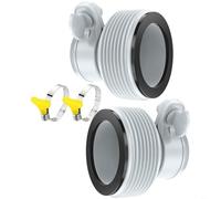 HEIBTENY Pool Hose Adapter 125 To 15 Inch For Intex B Series Sturdy Plastic Swimming Pool Connector Fitting Easy Install Conversion Accessory For Garden Yard Summer(2-pack + 2)