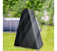 HEIBTENY Pool Ladder Cover,Outdoor Protective Sleeve for Above Ground A Frame and Platform Ladders,420D Oxford Fabric 199x56x161cm with Custom Fit Design(Black)