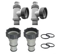HEIBTENY Pool Plunger Valve Assembly,with Hose Adapter for Intex Filter Pumps 28635EG 28633EG 28671EG and Saltwater Chlorinators, Plastic Construction(2sets)