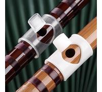 HEIBTENY Professional Flute Blowing Aid for Beginners, C Key/D Key/E Key/F Key/G Key, Mouth Blower Whistle, Easy to Blow, White/Transparent Colour, 1 Piece (Transparent No4 for Cmode)
