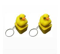 HEIBTENY Quacking Duck Fidget Toy, Ducky Keychain Keyboard, Portable Stress Relief Sensory Duck For Anxiety Reduction And Fun Interactive Plays For School/Bag/Office(duck 2PCS)