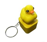 HEIBTENY Quacking Duck Fidget Toy, Ducky Keychain Keyboard, Portable Stress Relief Sensory Duck For Anxiety Reduction And Fun Interactive Plays For School/Bag/Office(duck)