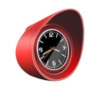 HEIBTENY Quartz Car Dashboard Clock With Luminous Backlight Steel Casing And Sapphire Glass, Shockproof Vibrationproof For Dashboard Console Air Vent Office (red)