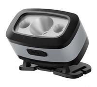 HEIBTENY Rechargeable LED Headlamp With Motion Sensor And Waterproof Dual Light Source Adjustable 45° Tilt Strong 200M Range Beam Built-in Large-Capacity Lithium(Starry Gray)