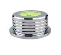 HEIBTENY Record Weight for Record Players 60 Hz with Spirit Level Record Weight Aluminium Support Weight for LP Vinyl Players 85 mm x 85 mm x 35 mm Black, Silver, Rose Gold (Silver)