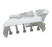 HEIBTENY Resin Aquarium for CAVE for Fish, Natural Roman Column Pleco Hideout Tunnel, Safe Ornament Decor for Tank, Easy Clean Smooth for SURFACE, White Black Desert Tone, 14x7.7x4.6cm(B)