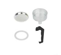 HEIBTENY Restore the Functionality of Your Espresso Coffee Moka Pot with Top Grade Replacement Parts Handle, Gasket Seal, Funnel, Filter(6 Cup)