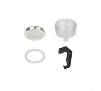 HEIBTENY Restore the Functionality of Your Espresso Coffee Moka Pot with Top Grade Replacement Parts Handle, Gasket Seal, Funnel, Filter(3 Cup)