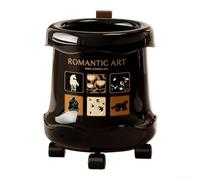 HEIBTENY Retro Trash Can with Lid and Wheels, 12L Large Capacity Waste Bin, 360° Rolling Garbage Can for Living Room Kitchen Restaurant, Easy Move Storage Bucket, White(brown)
