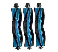 HEIBTENY Roller Brush for Ropo Glass 3 Robotic Vacuum Cleaner Replacement Parts Nylon Plastic Main Brush Spare Accessories Pet Hair Dirt Debris Removal(3 PCS)