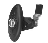 HEIBTENY RV Cabinet Lock with Handle for Camper Trailer Hatch, Motor Cabin, Drawer and Mailbox Latch, Waterproof Zinc Alloy and Nylon Includes 2 Keys, Black