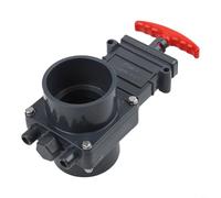 HEIBTENY RV Sewer Gate Valve with Leak-Proof Cap, Pull-Type Shut Off Valve for Wastewater Hose, 4-Bayonet Quick Connect Drain Valve for Camper Trailer(63mm)