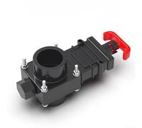 HEIBTENY RV Sewer Gate Valve with Leak-Proof Cap, Pull-Type Shut Off Valve for Wastewater Hose, 4-Bayonet Quick Connect Drain Valve for Camper Trailer(40mm)