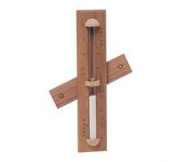 HEIBTENY Sauna Sand Timer Wall Mounted Cedar 15 Minute Duration with White Glass Bead Sand and Precision Markers for Relaxation Session, 34x6.5x4cm Single Piece