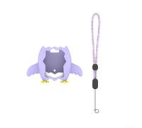 HEIBTENY Shockproof Silicone Protective Cover for Tamagotchi Paradise Pet Console, Dustproof Shell with Carrying Lanyard, Scratch Resistant and Drop Resistant Case(Purple)