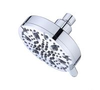 HEIBTENY Shower Head With 9 Modes High Pressure Rain Massage 360° Adjustable Swivel Ball Joint Anti-Clog Silicone Nozzles For Low Flow Bathroom Upgrade Silver Grey(silver)
