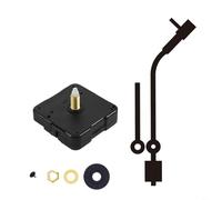 HEIBTENY Silent Quartz Clock Movement Kits, Shaft 23.5 mm Thread 15 mm for 8-12 mm Panel, DIY Wall Clock Repair Parts, Quiet ABS Mechanism for Home Office Bedroom Custom (black)