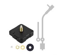 HEIBTENY Silent Quartz Clock Movement Kits, Shaft 23.5 mm Thread 15 mm for 8-12 mm Panel, DIY Wall Clock Repair Parts, Quiet ABS Mechanism for Home Office Bedroom Custom (silver)