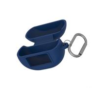 HEIBTENY Silicone Earbud Case For TOZO NC2O Pro Cover, NC20 Protective Shell With Carabiner Hook Accessory, Shockproof Bumper Guard, Precise Cutout Design(Blue)