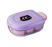 HEIBTENY Silicone Ice Cube Tray With Cover Press To Release For Mini Square Ice Molds Compact Flexible Kitchen Tool For Home Bar Parties And Smoothies Easy Out(Purple)