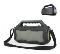 HEIBTENY Silicone Protective Case For Soundcore Boom 2, Portable Outdoor Speaker, Shockproof Weather-Resistant Sleeve With Adjustable Shoulder Strap For Travel, Hiking And Picnic