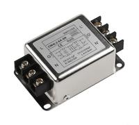 HEIBTENY Single-Phase Two-Stage Power Supply Filter 250V for EMI RFI Suppression Compact 100x60x50 mm Flexible,Wiring Alloy Shell 3A 6A 10A 20A Industrial Automation Data(6A)