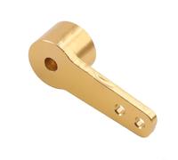 HEIBTENY Single Steering Rudder Tiller Arm for RC Model Car Boat, Aluminum Alloy Gold for HORN with Side Fixing Holes, Compatible with 3mm 4mm 5mm Output Shaft (3.1/4.1/5.1MM(3.1mm)