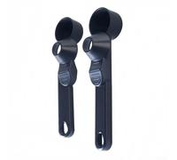 HEIBTENY Sliding Coffee Spoons with Funnels, Long-Handled Measuring Spoon Set for Coffee, Sugar, Precise Pouring, ABS Material, Easy Clean, Black and Transparent, 2 Pack(Black)