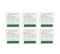 HEIBTENY Smart Switch 16A For Zigbee 3.0, 2 Way Control Breaker Relay Module, App Voice Control, Timer And Relay Features, For Tuya Smart Switches, For Lights And Appliances(6 PCS)