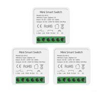 HEIBTENY Smart Switch 16A For Zigbee 3.0, 2 Way Control Breaker Relay Module, App Voice Control, Timer And Relay Features, For Tuya Smart Switches, For Lights And Appliances(3 PCS)
