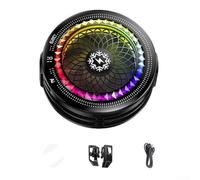 HEIBTENY Smart Temperature Control Magnetic Phone Cooler Featuring Dynamic Rgb Flow Light Effects, Five Modes For Intense Gaming For Sessions White(Black)