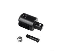 HEIBTENY Socket Wrench Adapter 1/2 Inch Drive 240 Degree Swivel Head Spring Ball Lock Heavy-Duty Steel Construction Breaker Bar Extension Car Repair Tire Change Tool Black Fits (Heavy-duty)