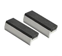 HEIBTENY Soft Vice Protective Covers Aluminum Alloy With Rubber Pads & Embedded Magnets V-Shape Design For Round Hex Flat Parts Multi-Purpose Protector For Metal(3inch)