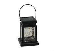 HEIBTENY Solar Lantern, 23.4cm, LED Hanging Light, Patio Table | Warm White Flickering Candle Lamp, Yard, Antique Style, Garden Decoration, Outdoor Use