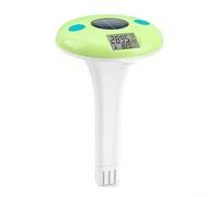 HEIBTENY Solar Powered Digital Pool Thermometer 2-in-1 Floating Water Temperature And Salinity Tester With IPX7 Waterproof Rating Battery-Free LCD Display For Swimming