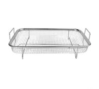 HEIBTENY Stainless Steel Grill Basket with Handle for Outdoor Cooking, Fine Mesh BBQ Grilling Pan for Vegetables Seafood and Small Items, Rust Resistant Barbecue Accessory,