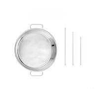HEIBTENY Stainless Steel Vertical Skewer Stand with Detachable Pan, 3 Adjustable Spikes for Al Pastor Gyro Shawarma, Rotisserie Spit for Indoor Oven Outdoor BBQ Grill, 9-Piece Set