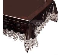 HEIBTENY Stylish Clear Vinyl Tablecloth, Waterproof and Oil Resistant, for Home Gatherings, Parties, and Everyday Dining (140x180cm)