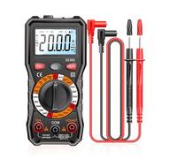 HEIBTENY SZ302 For Digital Multimeter with NCV Detection, Backlit Display & Built-in Flashlight for Electrical Maintenance - 600V AC/DC Voltage, 10A Current, 2000-Count, ABS(Black)