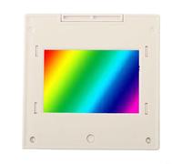 HEIBTENY Transmission Diffraction Grating, 50/100/300/600 Lines, 2mm PET Optical Spectrometer for Spectroscopy Teaching Experiments, Physics Lab Demonstrations(50 grit)