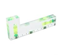 HEIBTENY Transparent for spirit Level 120Mm L-Shaped Ruler, With Suction Base High-Precision ABS Bubble Level, For Household DIY Wall for tile Alignment Small Size