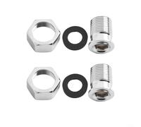 HEIBTENY Union Radiator Valve Tail 3/4 Inch Female x 1/2 Inch Male Thread Stainless Steel for Central Heating Radiators, Secure Leak-Free Connection, Easy Installation