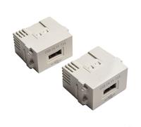 HEIBTENY USB Power Module Adapter Switch with 2.1A Fast Charging Port and 5V Transformer, ABS Metal Electrical Connector for Mobile Phone Charging Panel 220V Socket(2pcs)