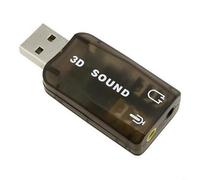 HEIBTENY USB Sound Card 51 Channel External Audio Adapter With Xear 3D Technology Digital Knob Volume Control For PC Laptop Notebook Supports WAV MP3 DVD And Play(Black)