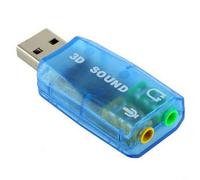HEIBTENY USB Sound Card 51 Channel External Audio Adapter With Xear 3D Technology Digital Knob Volume Control For PC Laptop Notebook Supports WAV MP3 DVD And Play(Blue)