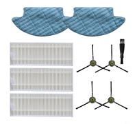 HEIBTENY Vacuum Cleaner Replacement Parts, Side Brush & Filter & Wiping Cloth for Life K2, K3, K4, K5 and for M210, M210S, M210B, M213(A)