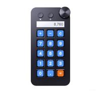 HEIBTENY Visualize The Keyboard,Compact Design 15 * 10 * 2CM,15 Programmable Keys For Their Specific Needs For Live Streaming And Content Creation,Longevity And Reliability,Black, White(Is black)