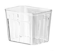 HEIBTENY Wall Mounted Transparent Storage Box, Kitchen Organizer for Garlic, Galangal, Onion, Ventilated Compartments to Keep Fresh, Space Saving Container for Spices and Small