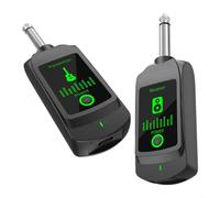 HEIBTENY Wireless Guitar System with Rechargeable Transmitter and Receiver, 50 m Range, High Fidelity 20Hz-20kHz Audio, for Electric Guitar and Bass(One to one)